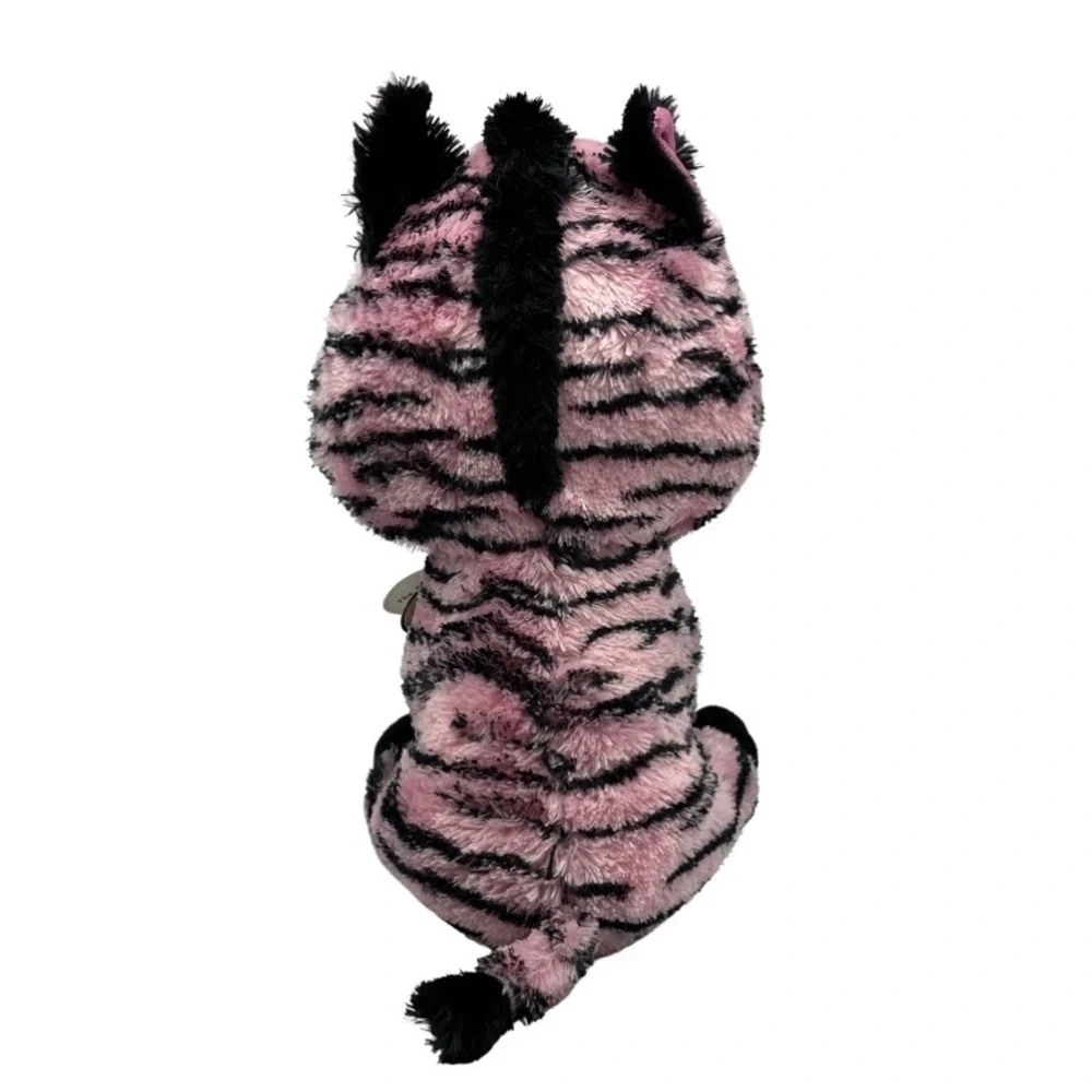 TY Beanie Boos ZOEY the Pink Zebra‎ Glitter Eyes Regular Size 10 inch